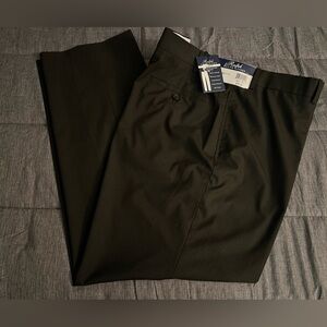 Ralph Lauren Pants Men 40x30 Brown Slim Fit Flat Front Comfort Flex Straight Leg